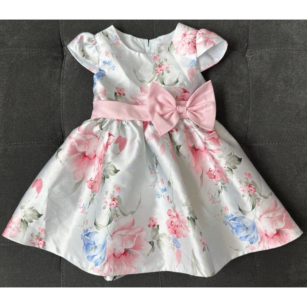 Rare Editions Girls 3T Pink/Blue Floral Special Occasion Dress